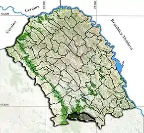 Amplasarea în cadrul județului