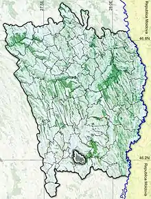 Amplasarea în cadrul județului