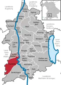 Poziția localității Fuchstal