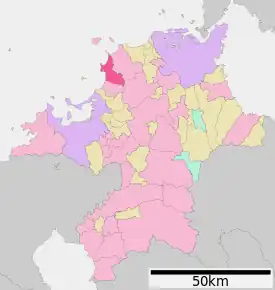 Poziția localității Fukutsu
