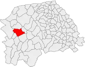 Amplasarea în cadrul județului