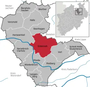 Poziția localității Gütersloh
