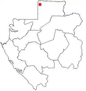 Poziția localității Bitam