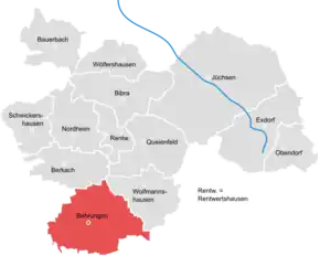 Poziția localității Behrungen