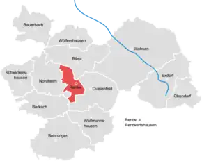 Poziția localității Rentwertshausen