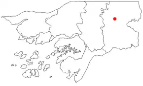 Poziția localității Gabú