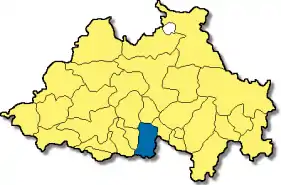 Poziția  Gaimersheim pe harta districtului Eichstätt