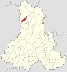 Localizare în cadrul județului