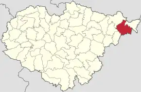 Localizare în cadrul județului