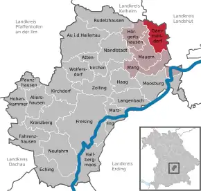 Poziția localității Gammelsdorf