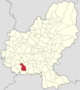 Localizare în cadrul județului