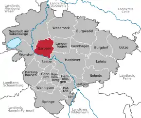 Poziția localității Garbsen