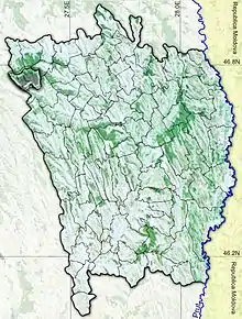 Amplasarea în cadrul județului