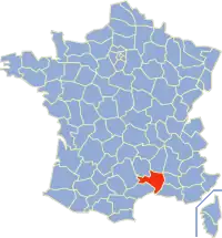 Poziția regiunii Gard