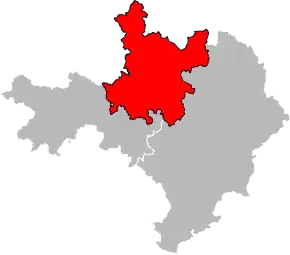 Arondismentul Alès în cadrul departamentului Gard