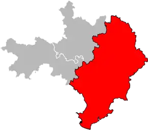 Arondismentul Nîmes în cadrul departamentului Gard