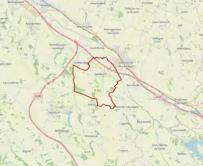 Poziția localității Gardouch