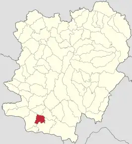 Amplasarea în cadrul județului