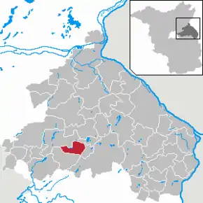 Poziția  Garzau-Garzin pe harta districtului Märkisch-Oderland