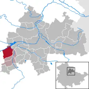 Poziția localității Gebesee