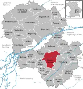 Poziția localității Geisenhausen