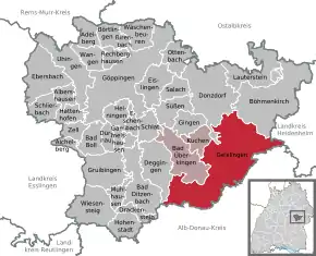 Poziția localității Geislingen an der Steige