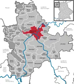 Poziția localității Gemünden am Main