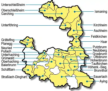 Comunele din districtul München