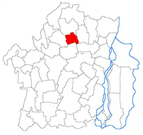 Amplasarea în cadrul județului