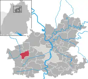 Poziția localității Gemmingen