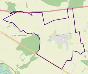 Poziția localității Gentelles