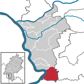 Poziția localității Gernsheim