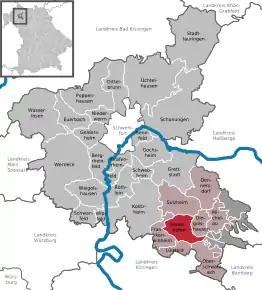 Poziția localității Gerolzhofen