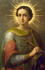 Sfântul Dumitru, pictură de Gheorghe Tattarescu, în Muzeul Municipiului București