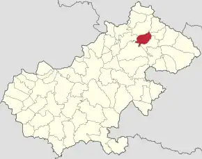 Localizare în cadrul județului