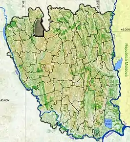 Amplasarea în cadrul județului



		
Poziția în cadrul României