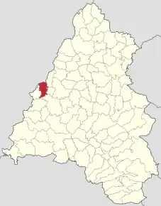 Localizare în cadrul județului