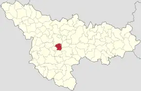 Amplasarea în cadrul județului