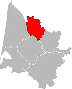 Arondismentul Blaye în cadrul departamentului Gironde