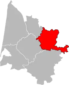 Arondismentul Libourne în cadrul departamentului Gironde