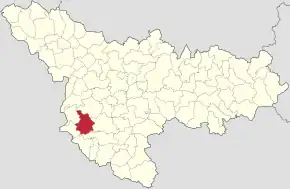 Amplasarea în cadrul județului