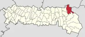 Amplasarea în cadrul județului