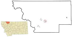 Locația Browning în Montana