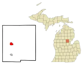 Poziția localității Gladwin, Michigan