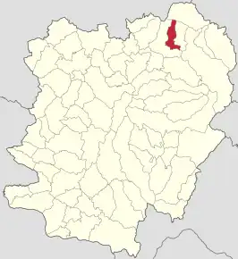 Amplasarea în cadrul județului