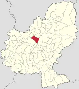 Localizare în cadrul județului