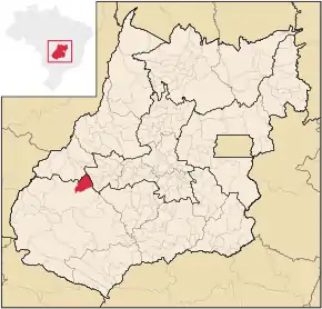 Poziția localității Palestina de Goiás