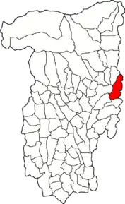 Poziția localității Golești