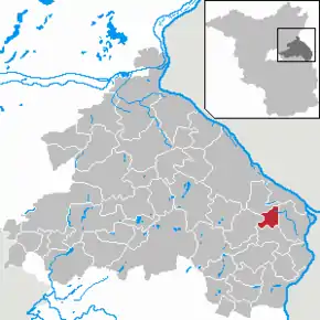 Poziția localității Golzow