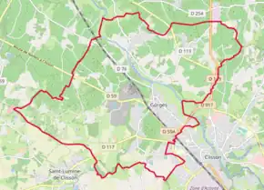 Poziția localității Gorges